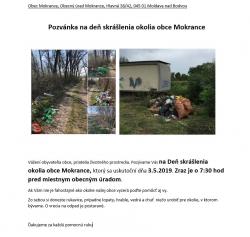 Fotogaléria Deň škrášlenia okolia obce Mokrance 4.5.2019 (7) Deň škrášlenia okolia obce Mokrance 4.5.2019
